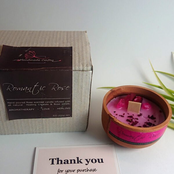 Terracotta Scented Candle – Romantic Rose - Image 2