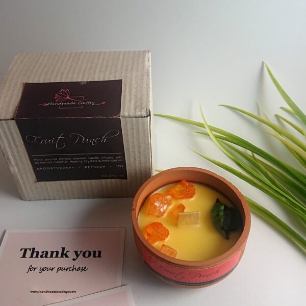 Terracotta Scented Candle - Fruit Punch - Image 2