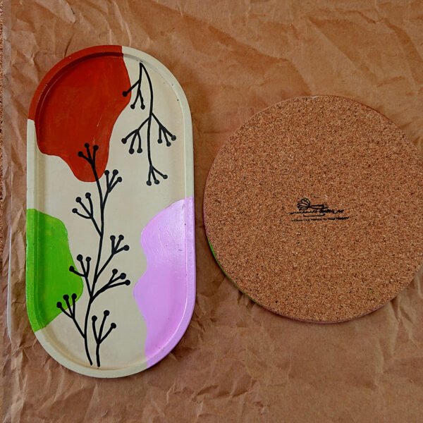 Artisan Hand-Painted Coasters (round+oval) - Image 3