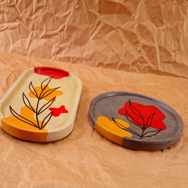 Artisan Hand-Painted Coasters (round+oval) - Image 2