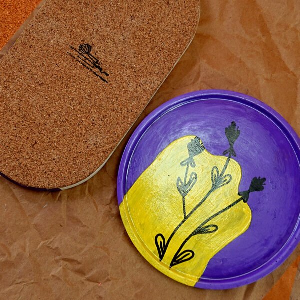 Artisan Hand-Painted Coasters (round+oval) - Image 3