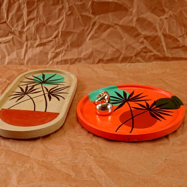 Artisan Hand-Painted Coasters (round+oval) - Image 2