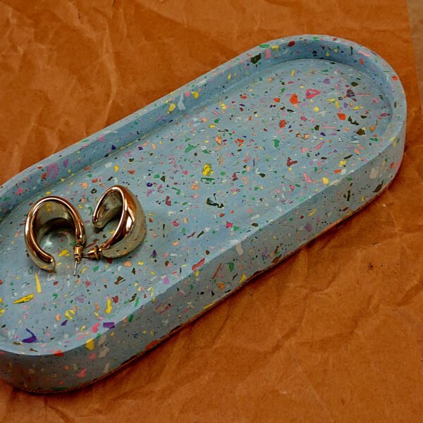 Terrazzo Oval Trinket Tray - Large Size and Colorful Options - Image 6