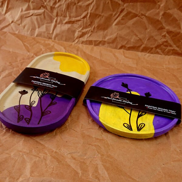 Artisan Hand-Painted Coasters (round+oval) - Image 2