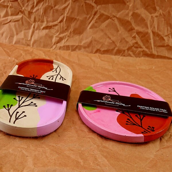 Artisan Hand-Painted Coasters (round+oval) - Image 2